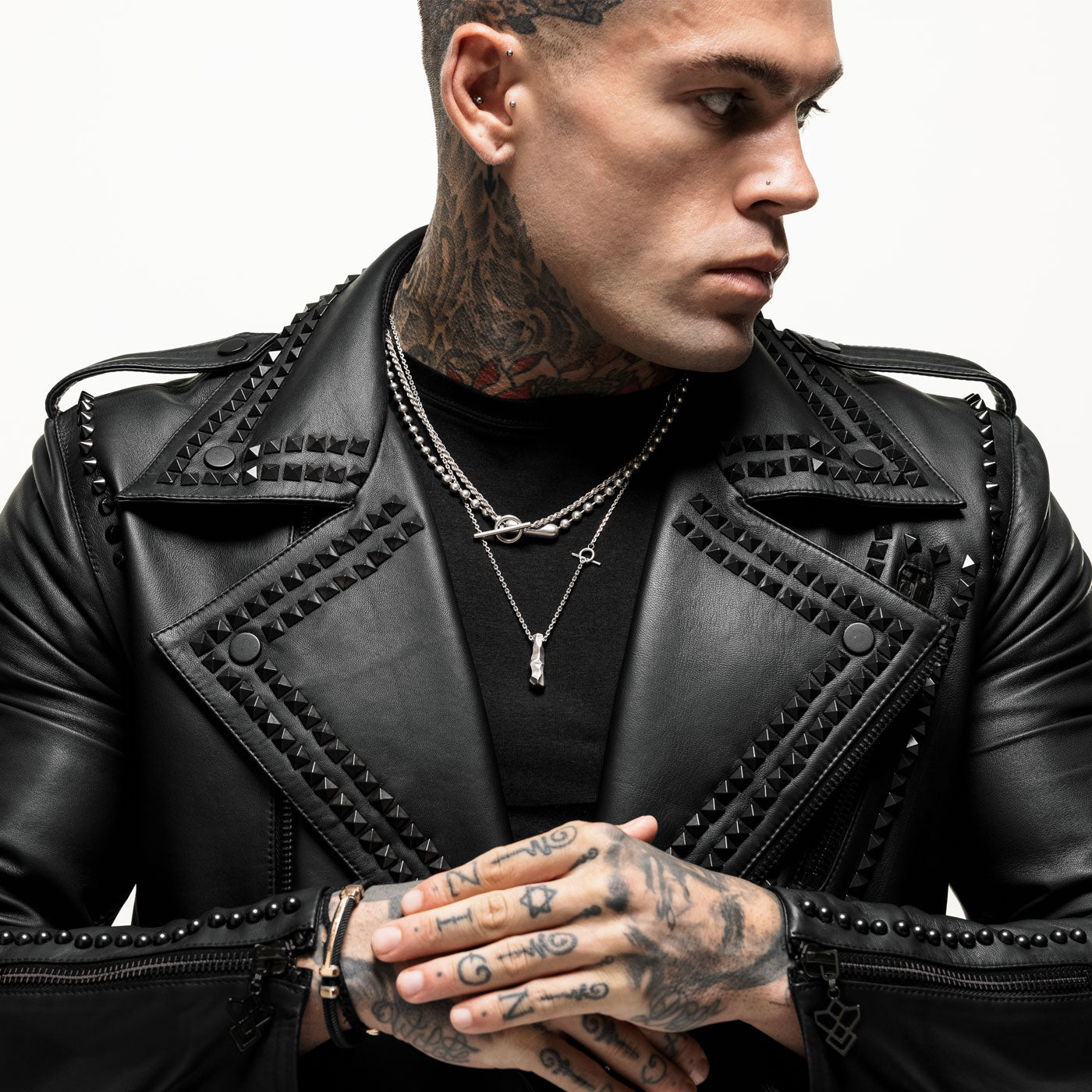 Black Studded Leather Jacket