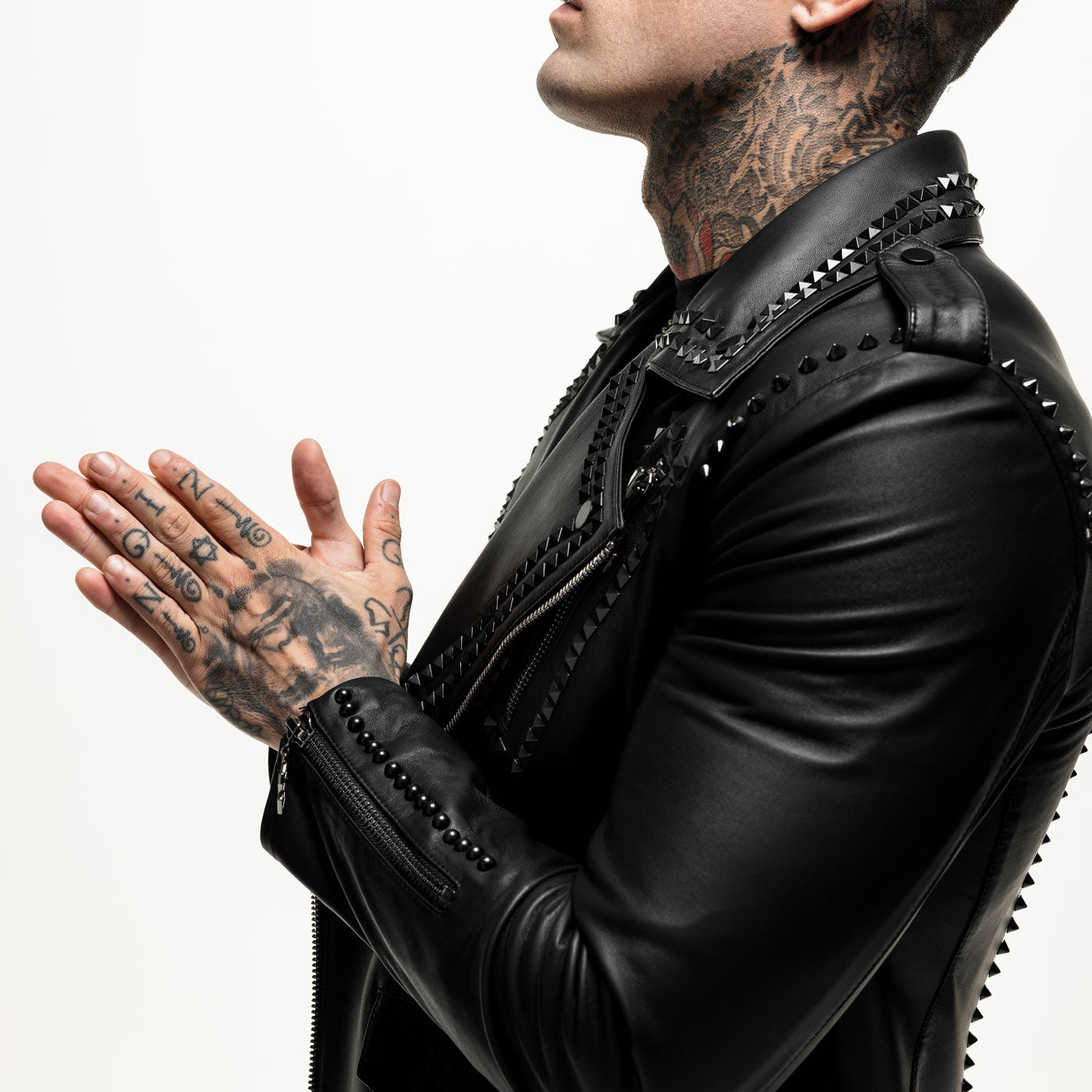 Black Studded Leather Jacket
