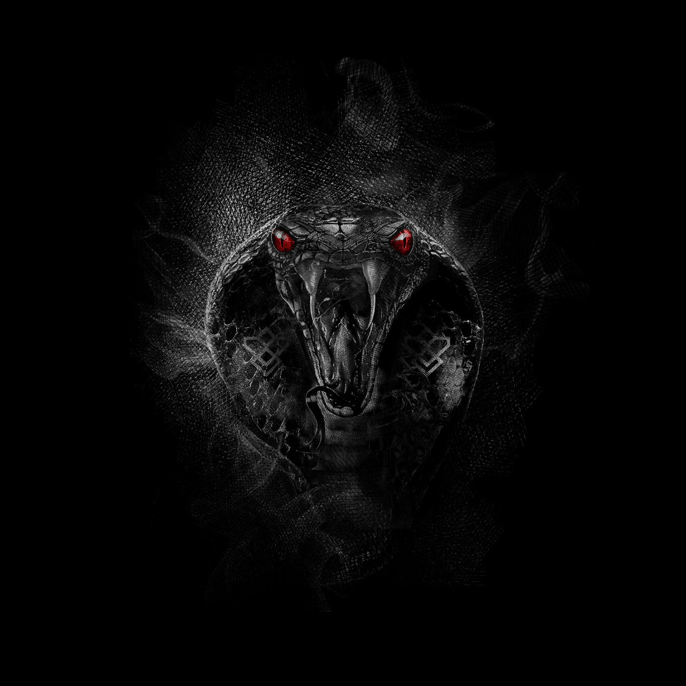 Printed Cobra Studded Leather Jacket