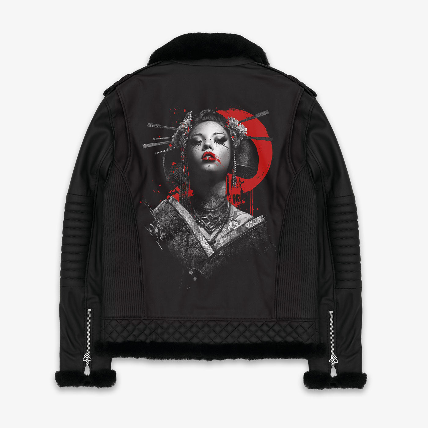 Giacca in pelle nera Shearling ILLUMINATI