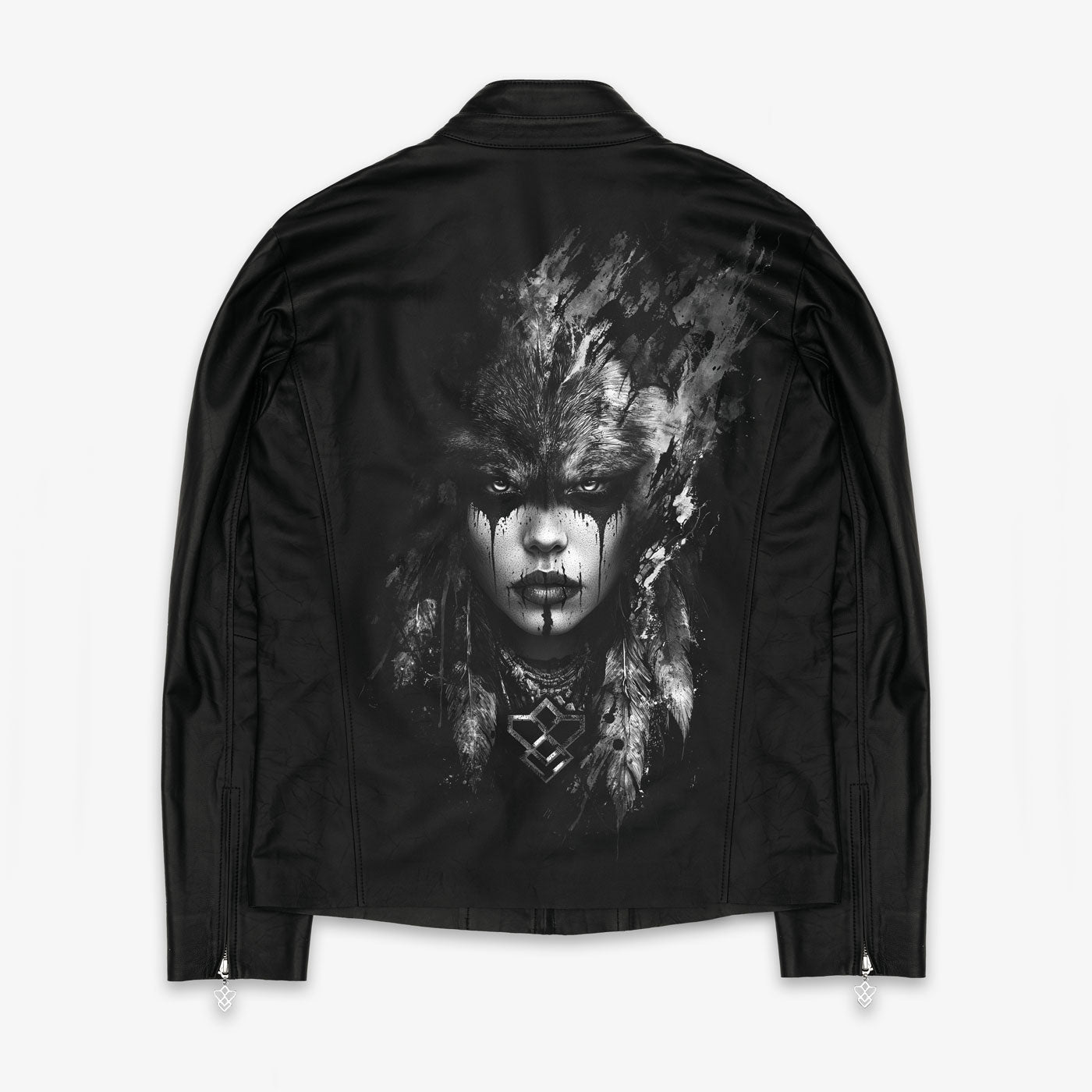 Lightweight She Wolf Black Leather Jacket