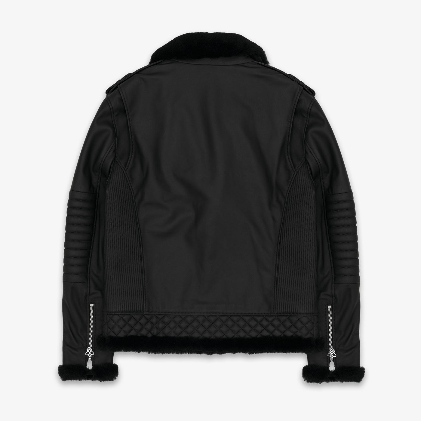 Shearling Virtu Black Leather Jacket