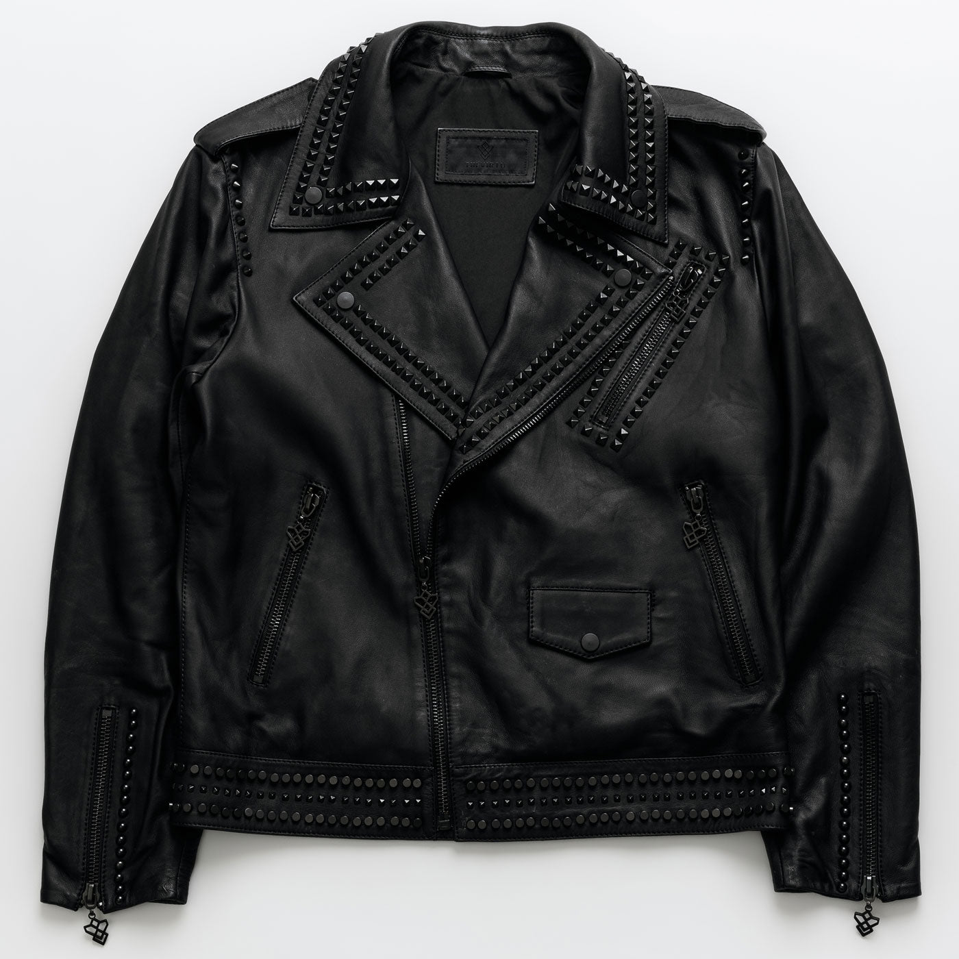 Panther Edition Black Studded Leather Jacket